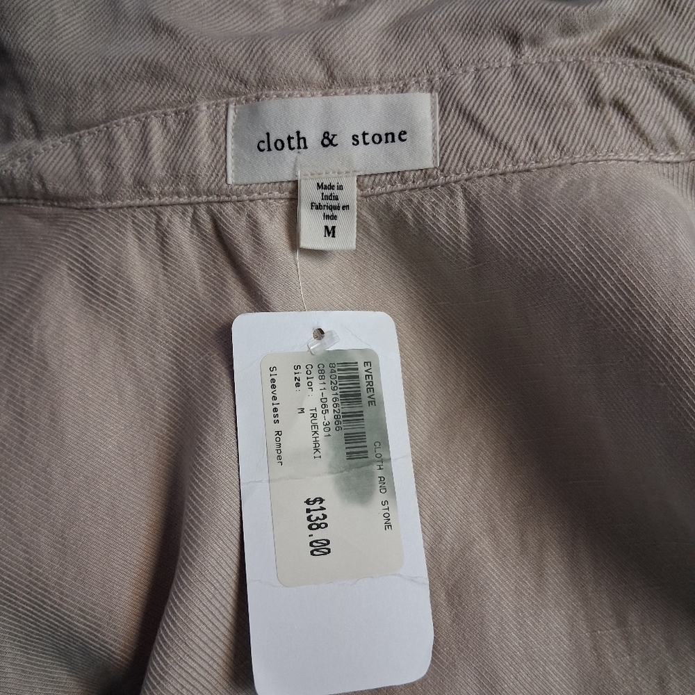 Cloth & Stone Anthroplogia Light Tan Romper Size M - Picture 15 of 17